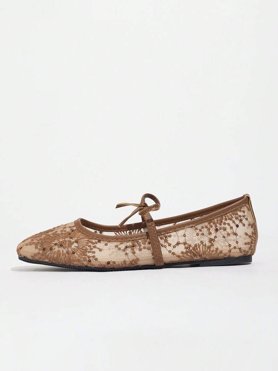 Elowen Lace Mary Jane Ballerinas