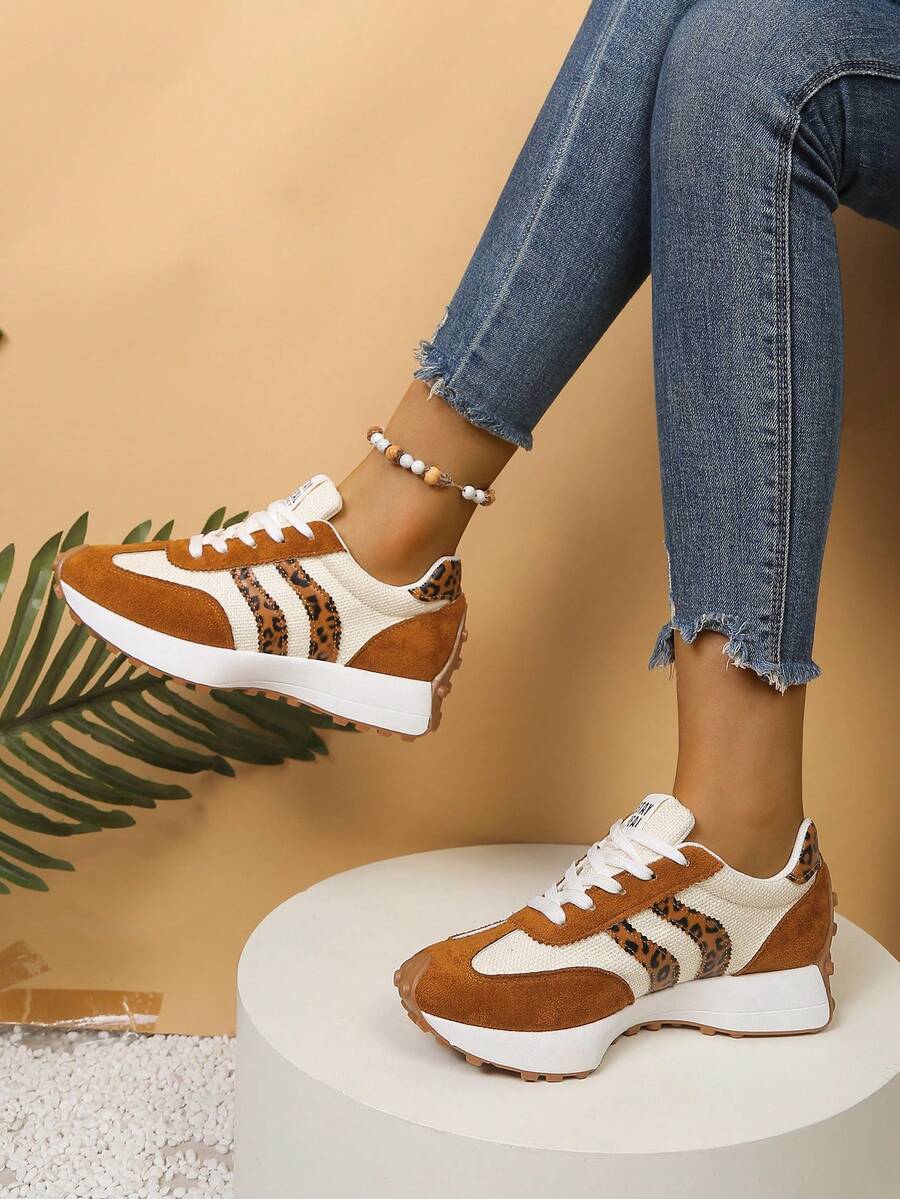 CloudLane Stripe Casual | Leopard Braun/Gebrochenes Weiß