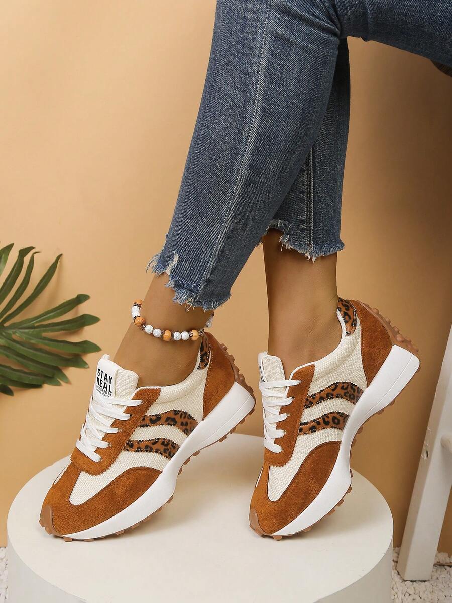 CloudLane Stripe Casual | Leopard Braun/Gebrochenes Weiß