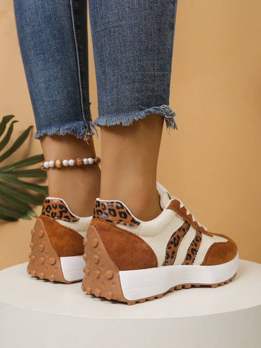 CloudLane Stripe Casual | Leopard Braun/Gebrochenes Weiß