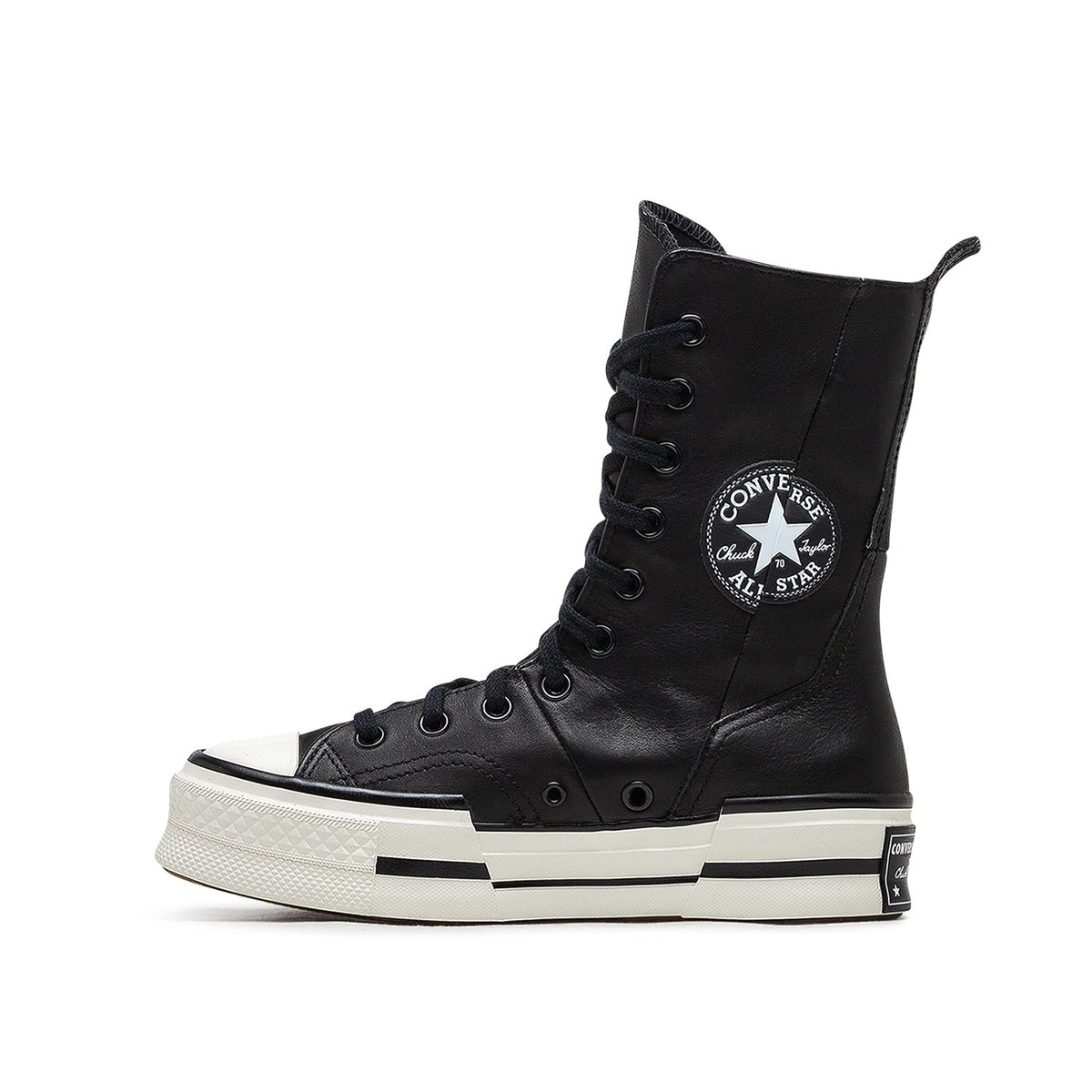 Klassische High-Top-Sneakers (Schwarz / Weiß)
