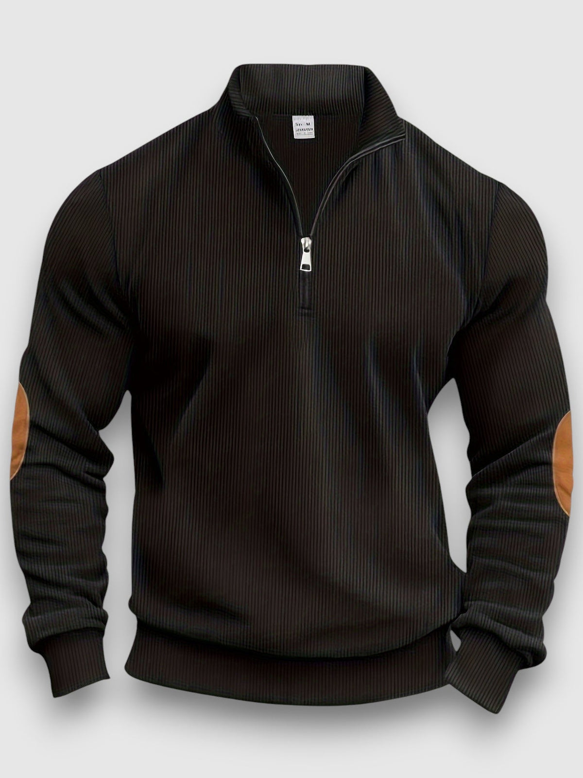 Eleganter Pullover mit halbem Reißverschluss