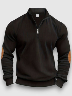 Eleganter Pullover mit halbem Reißverschluss