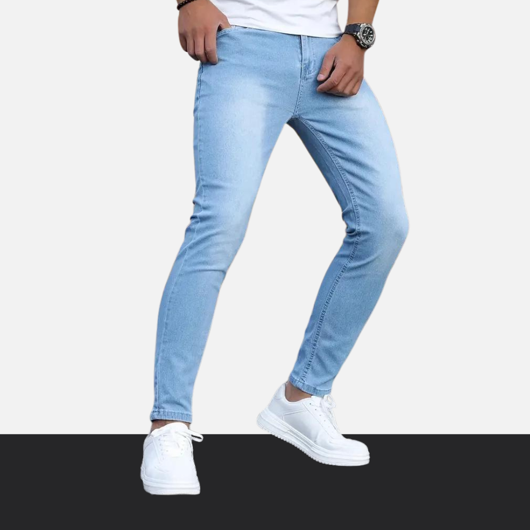 Blaue leichte Stretch-Jeans