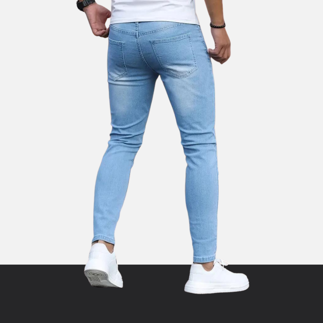 Blaue leichte Stretch-Jeans