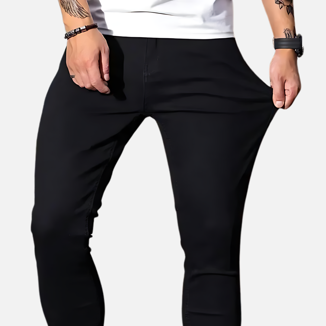 Schwarze, leichte Stretch-Jeans