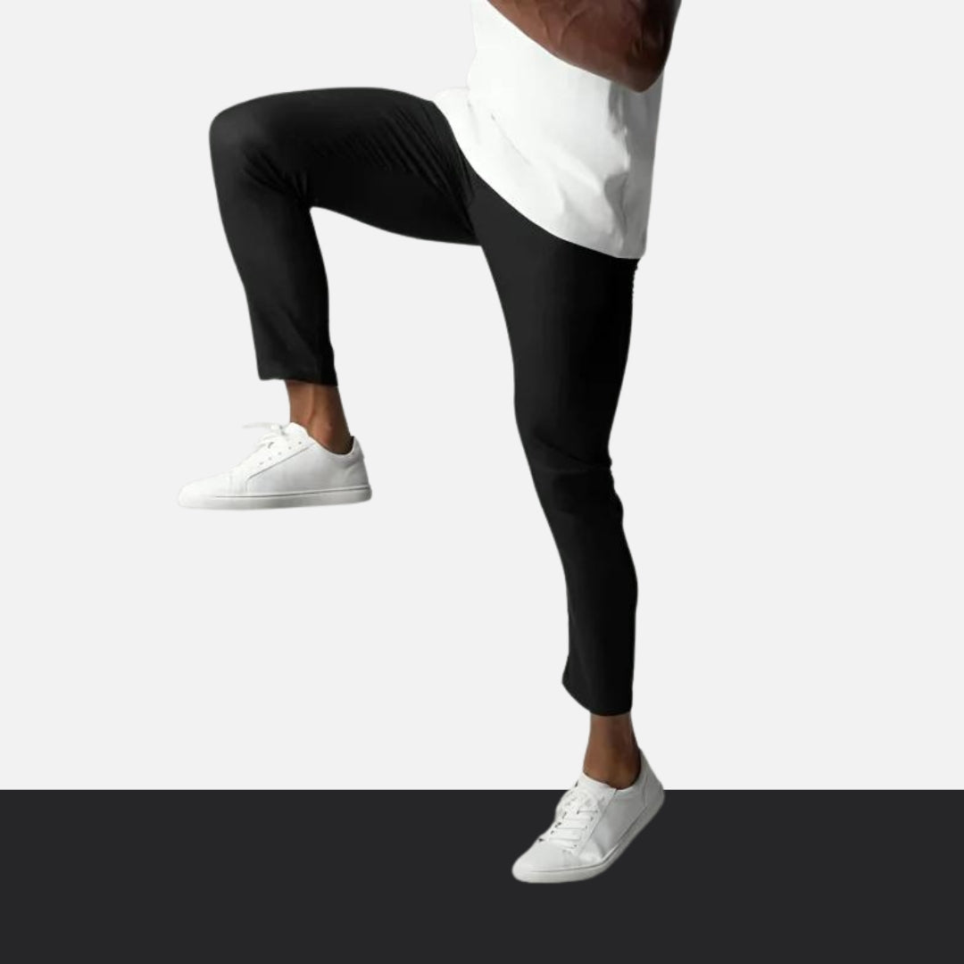 Slim Fit Stretch-Hose – Schwarz