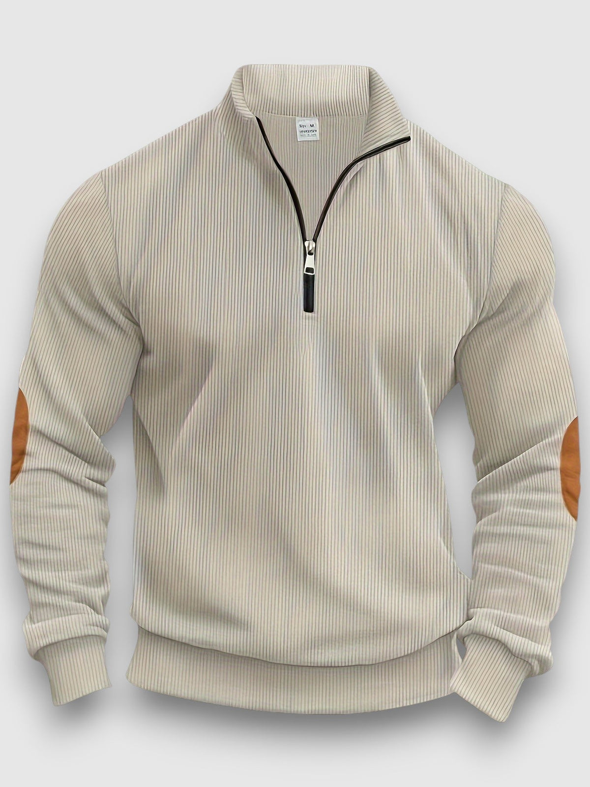 Eleganter Pullover mit halbem Reißverschluss
