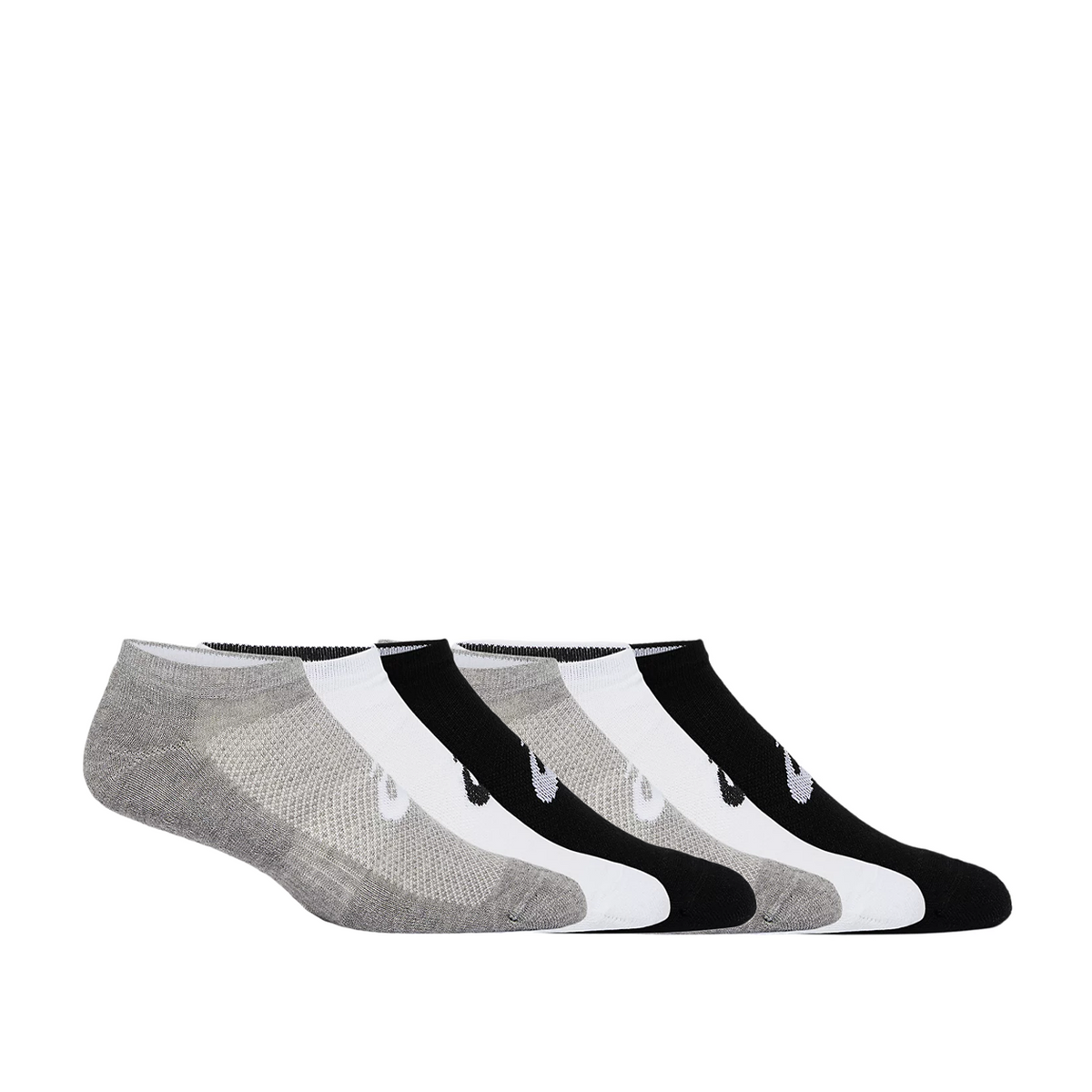 Sportstyle 6er-Pack unsichtbare Socken (Grau / Weiß / Schwarz)