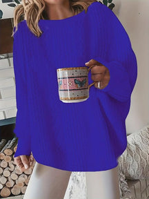 Grober Strickpullover mit Rundhalsausschnitt für Katzen