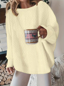 Grober Strickpullover mit Rundhalsausschnitt für Katzen