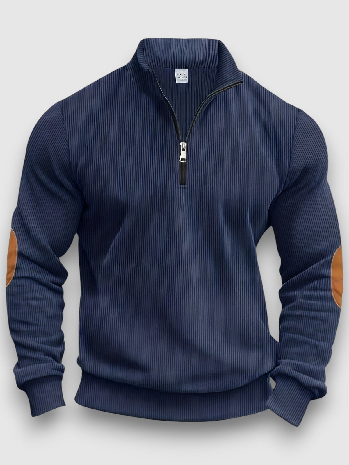 Eleganter Pullover mit halbem Reißverschluss