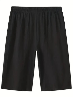 Leinen-Shorts – Schwarz
