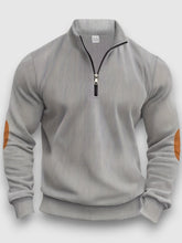 Eleganter Pullover mit halbem Reißverschluss