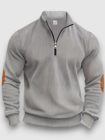 Eleganter Pullover mit halbem Reißverschluss