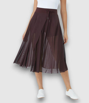 2-in-1-Midirock mit hoher Taille
