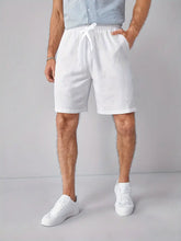 Leinenshorts - Weiß