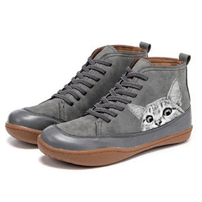 Von Katzen inspirierte Stiefel