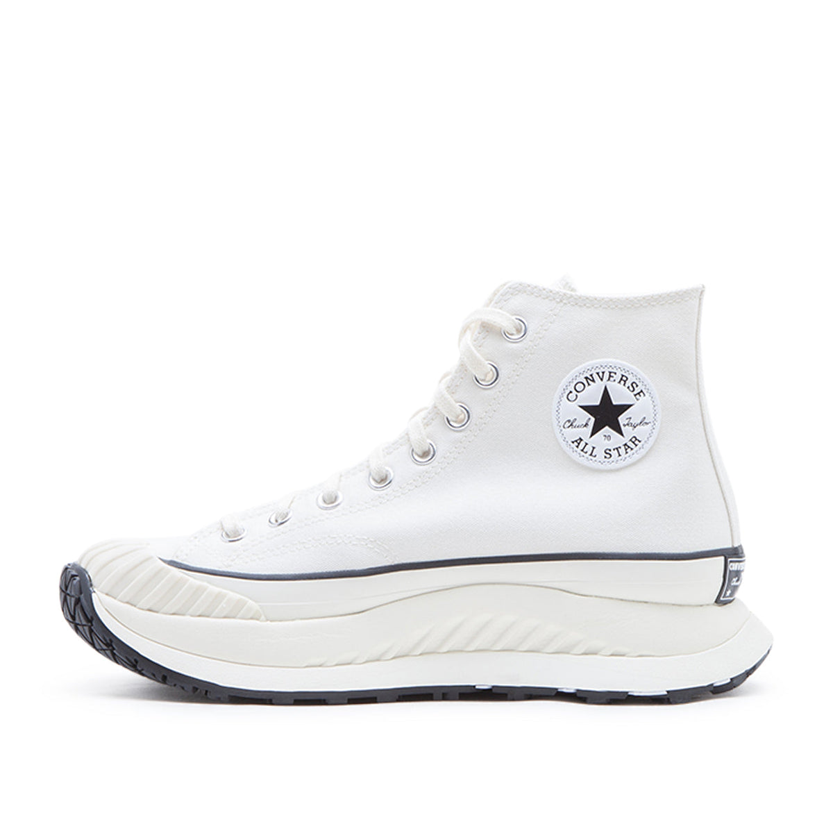 Klassische High-Top-Sneakers (Weiß / Schwarz)
