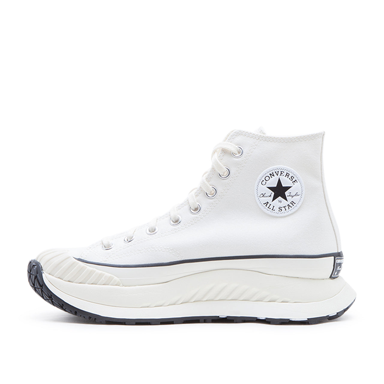 Klassische High-Top-Sneakers (Weiß / Schwarz)