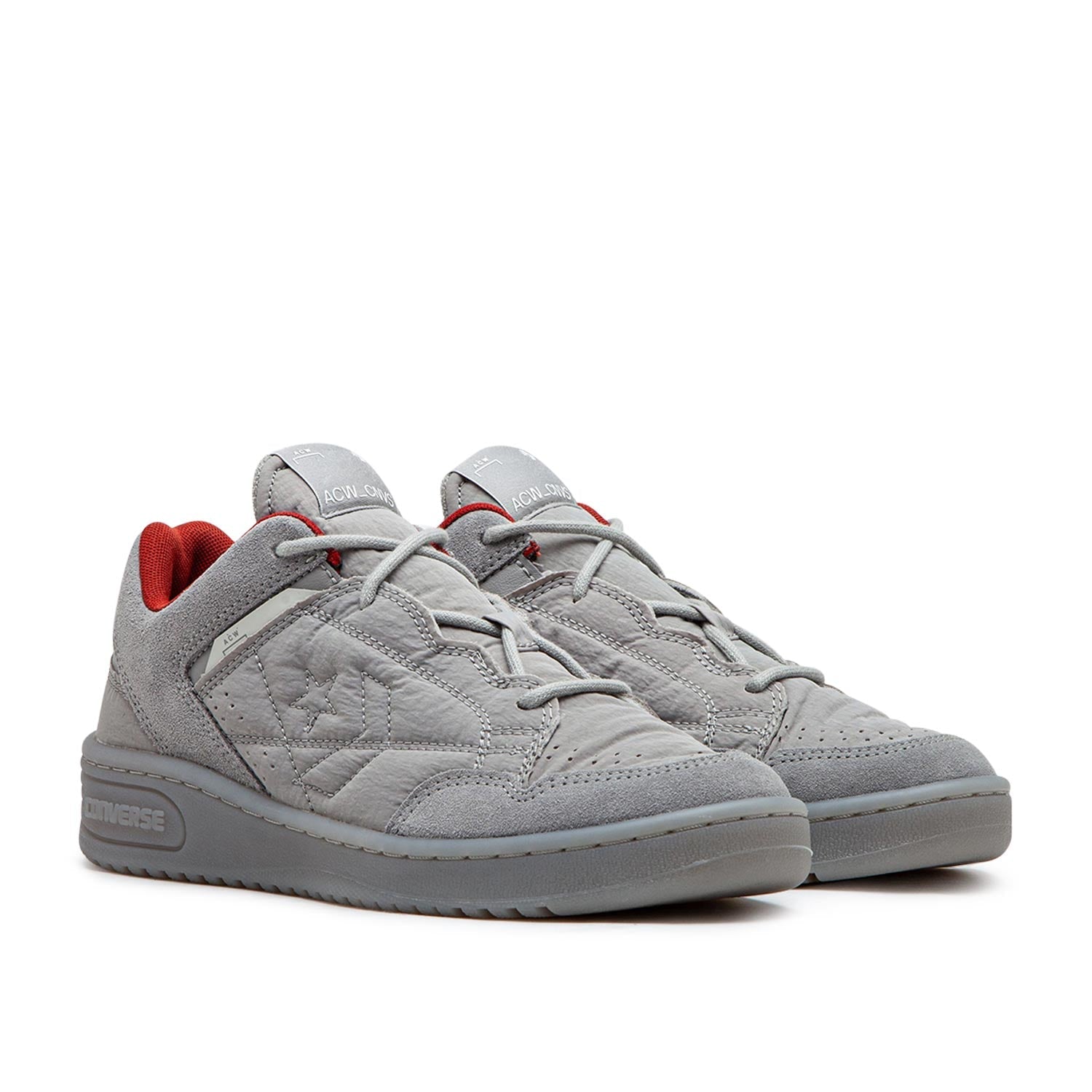 Kollaborative graue Low-Top-Sneaker