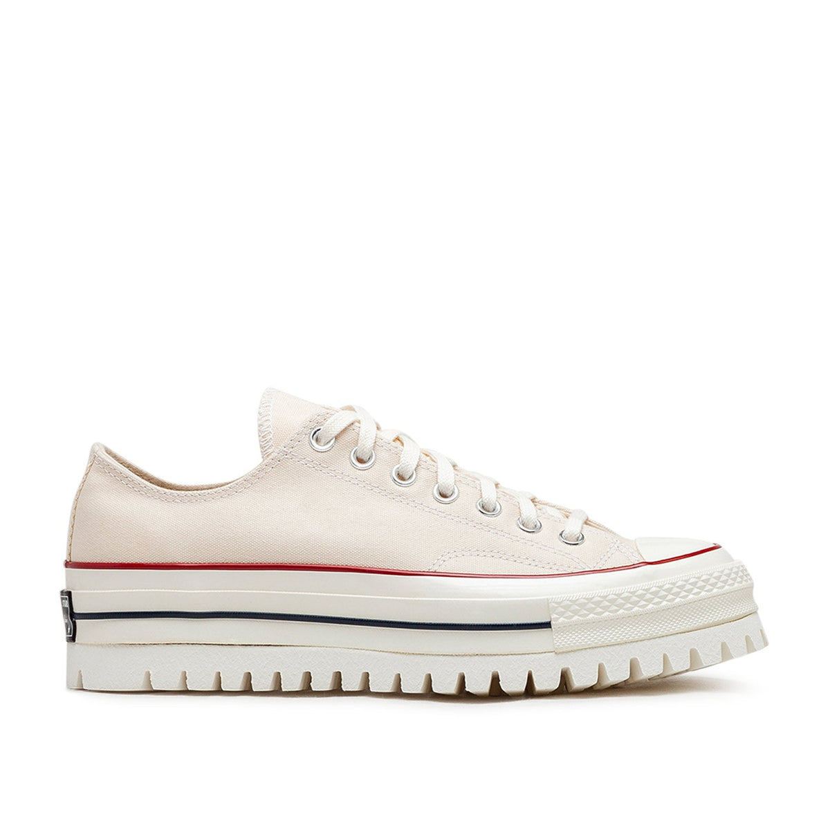Klassische Schnür-High-Top-Sneaker (Beige)