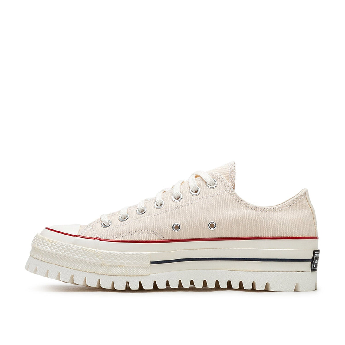 Klassische Schnür-High-Top-Sneaker (Beige)