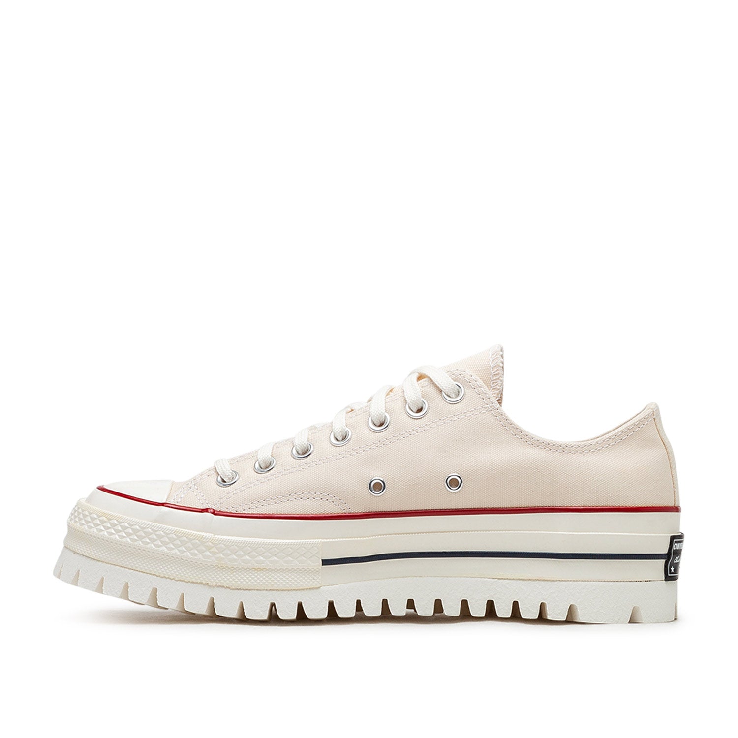 Klassische Schnür-High-Top-Sneaker (Beige)