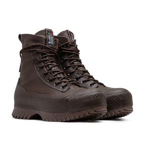 Wasserdichte Plateau-Sneaker aus Leder 2.0 (Braun)