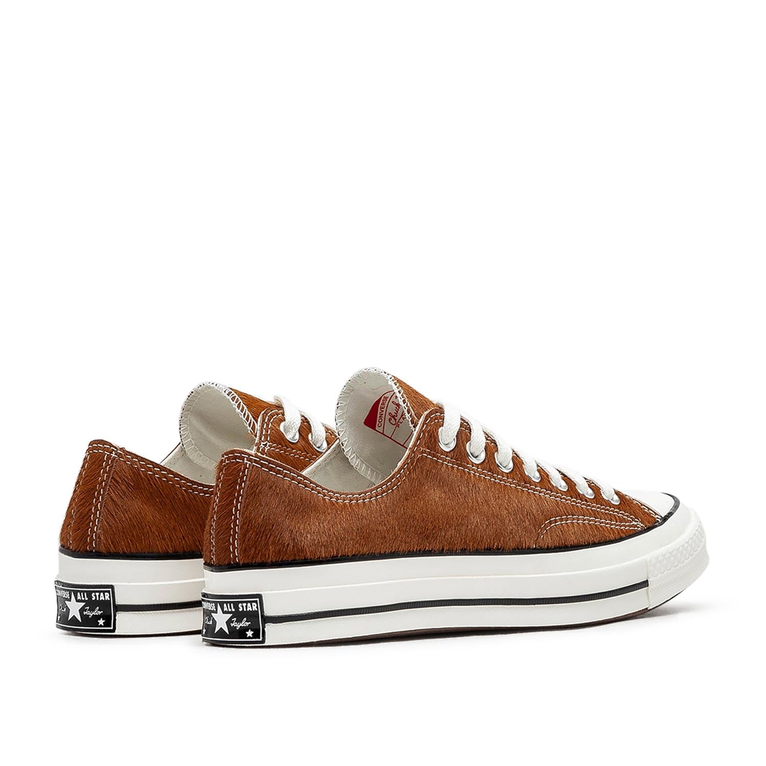 Klassische High-Top-Sneaker aus Ponyfell (Braun)