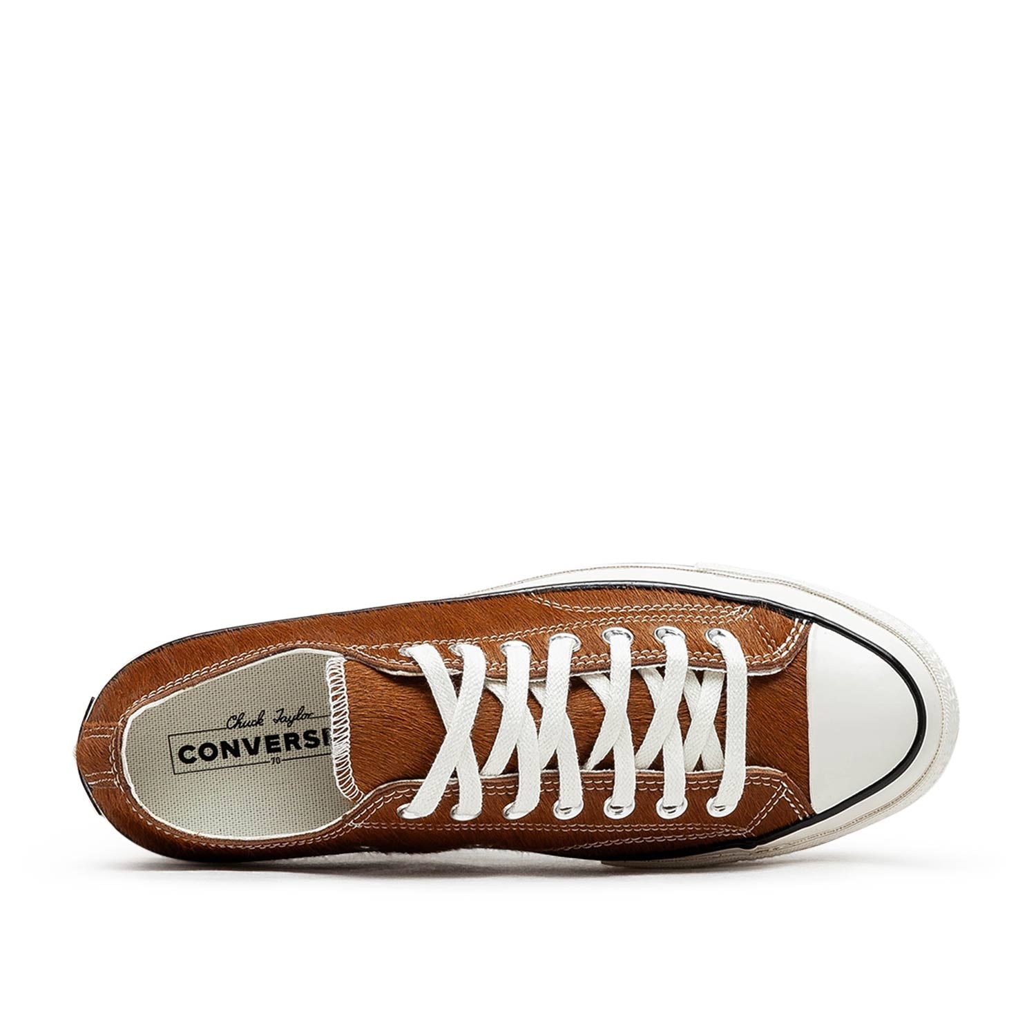 Klassische High-Top-Sneaker aus Ponyfell (Braun)