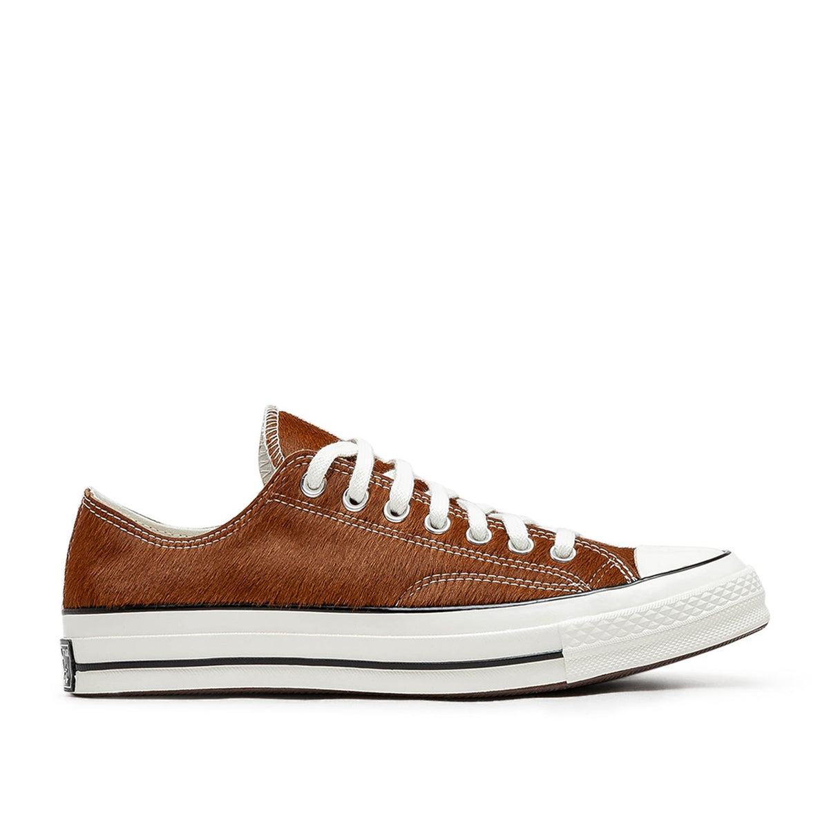 Klassische High-Top-Sneaker aus Ponyfell (Braun)