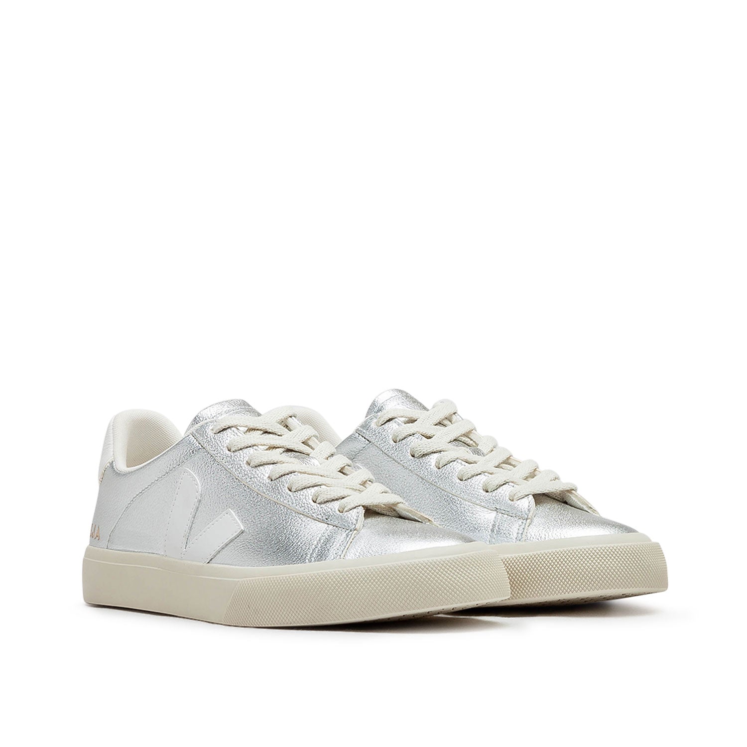 Damen Campo Chromefree Ledersneaker (Silber)