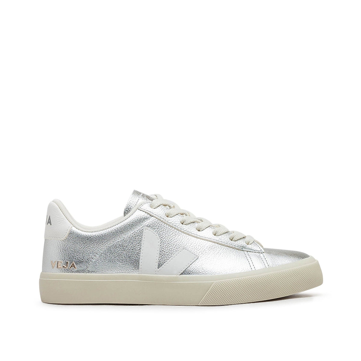 Damen Campo Chromefree Ledersneaker (Silber)