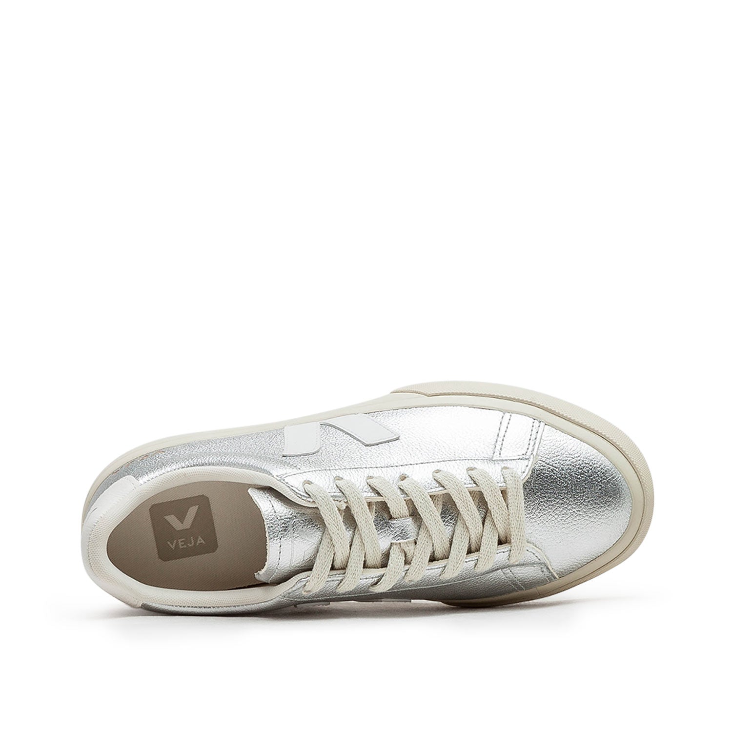 Damen Campo Chromefree Ledersneaker (Silber)