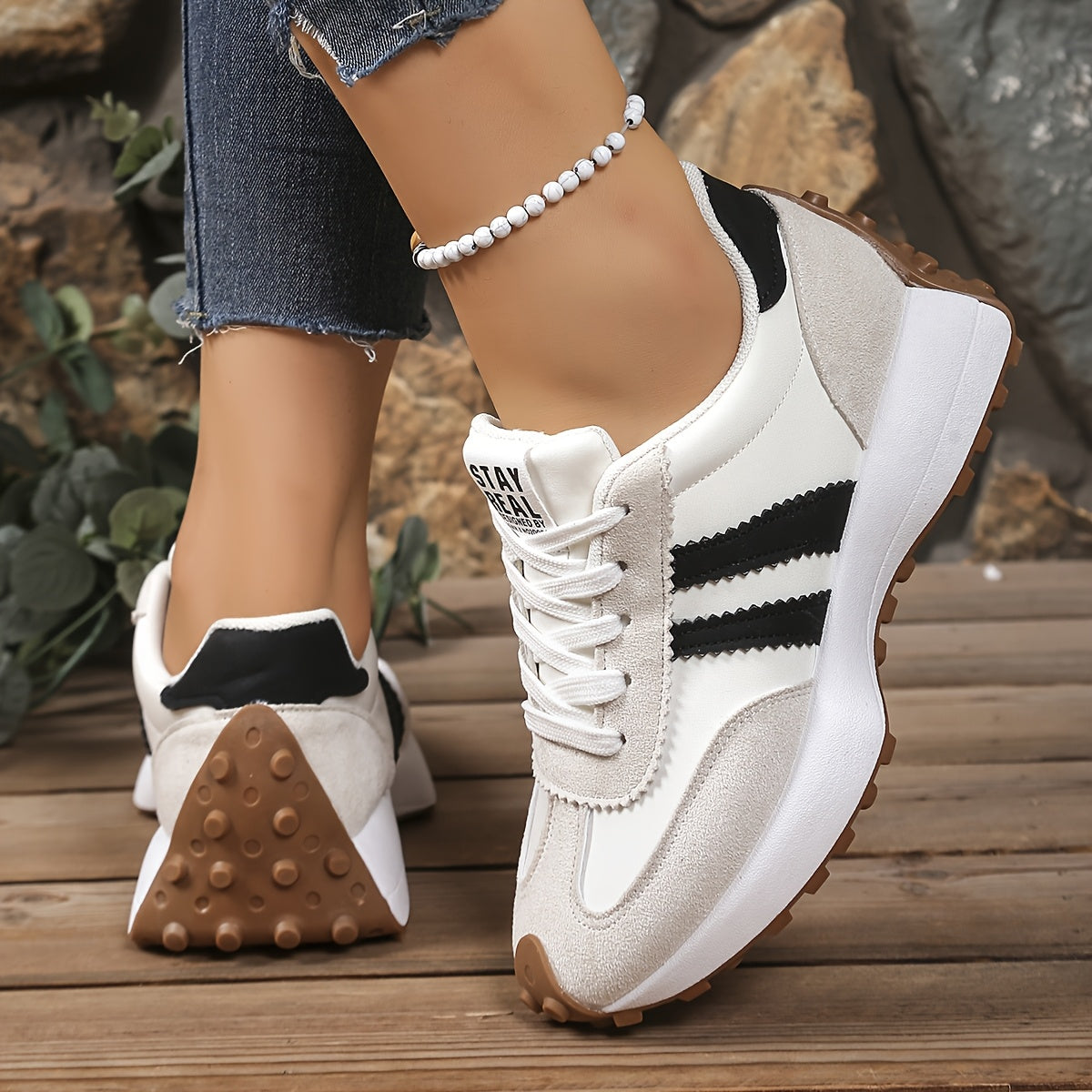 CloudLane Stripe Casual | Weiß