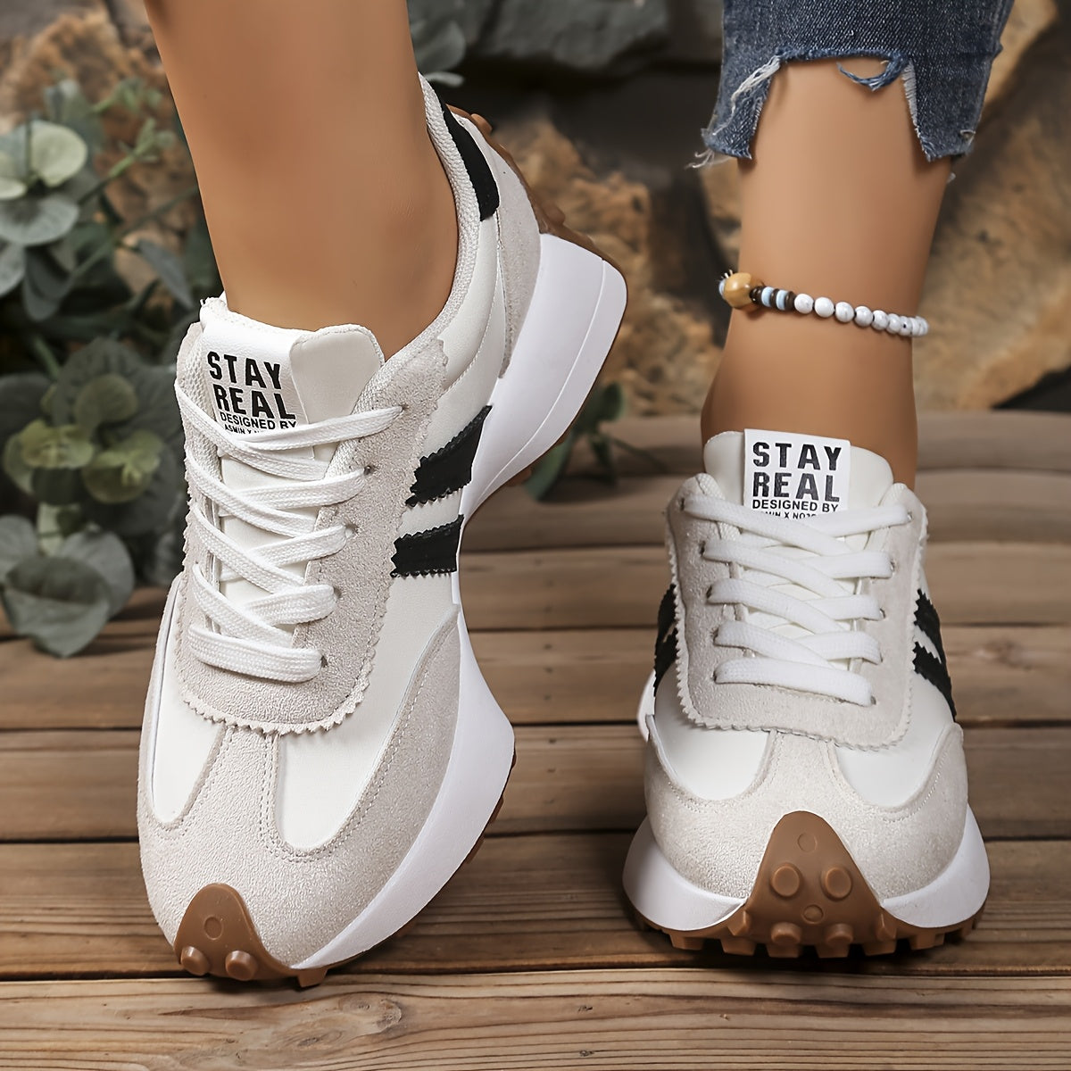 CloudLane Stripe Casual | Weiß