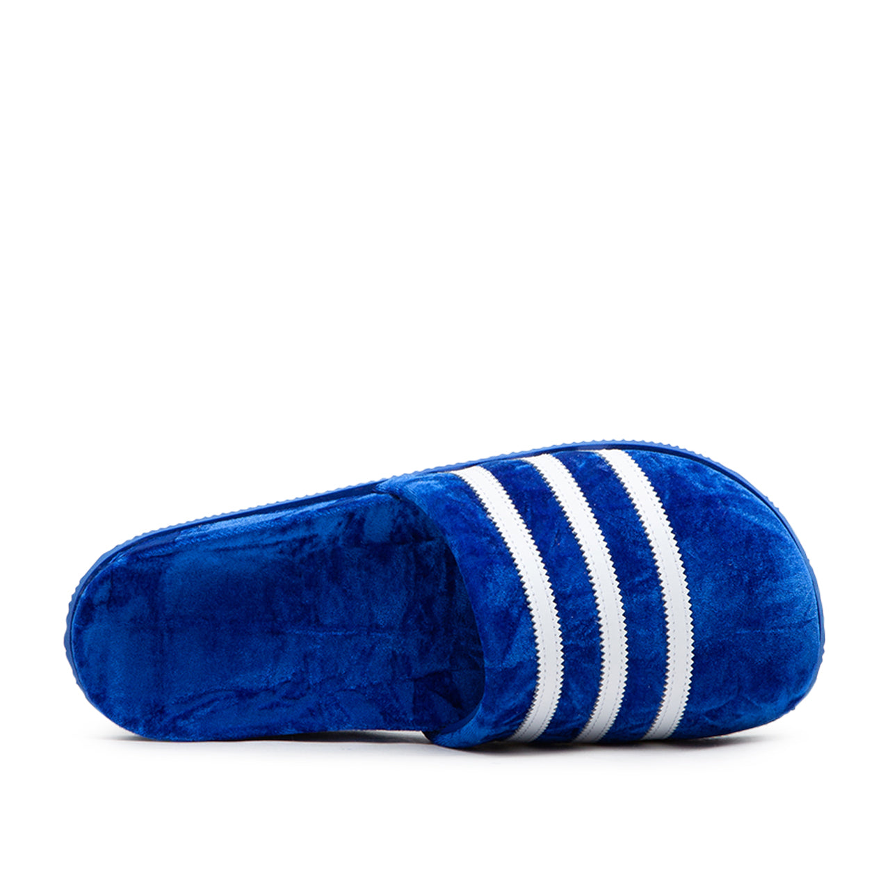 Samt Slip-On Schuhe (Blau / Weiß)