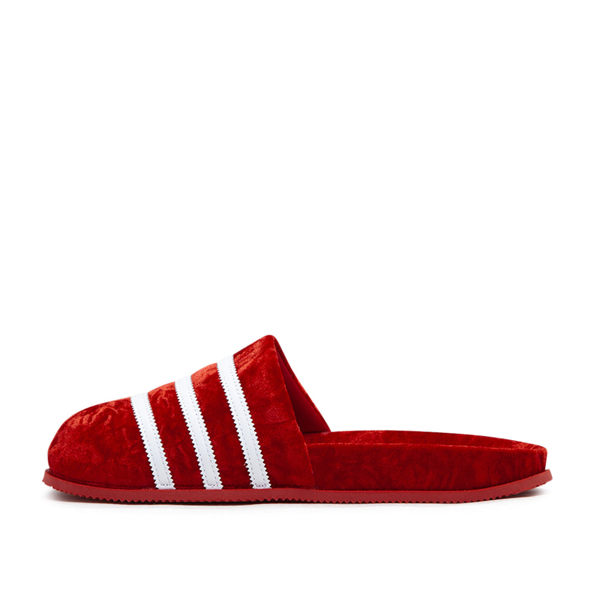 Samt-Slip-On-Sneakers (Burgund / Weiß)