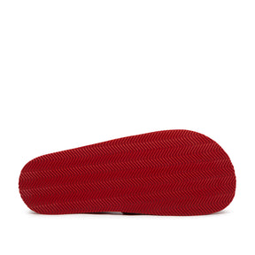Samt-Slip-On-Sneakers (Burgund / Weiß)