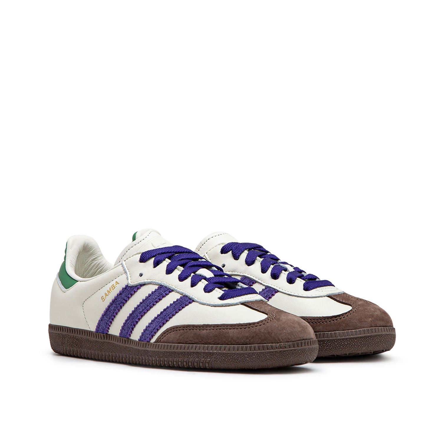 Womens Samba OG Sneakers (White / Purple / Green)