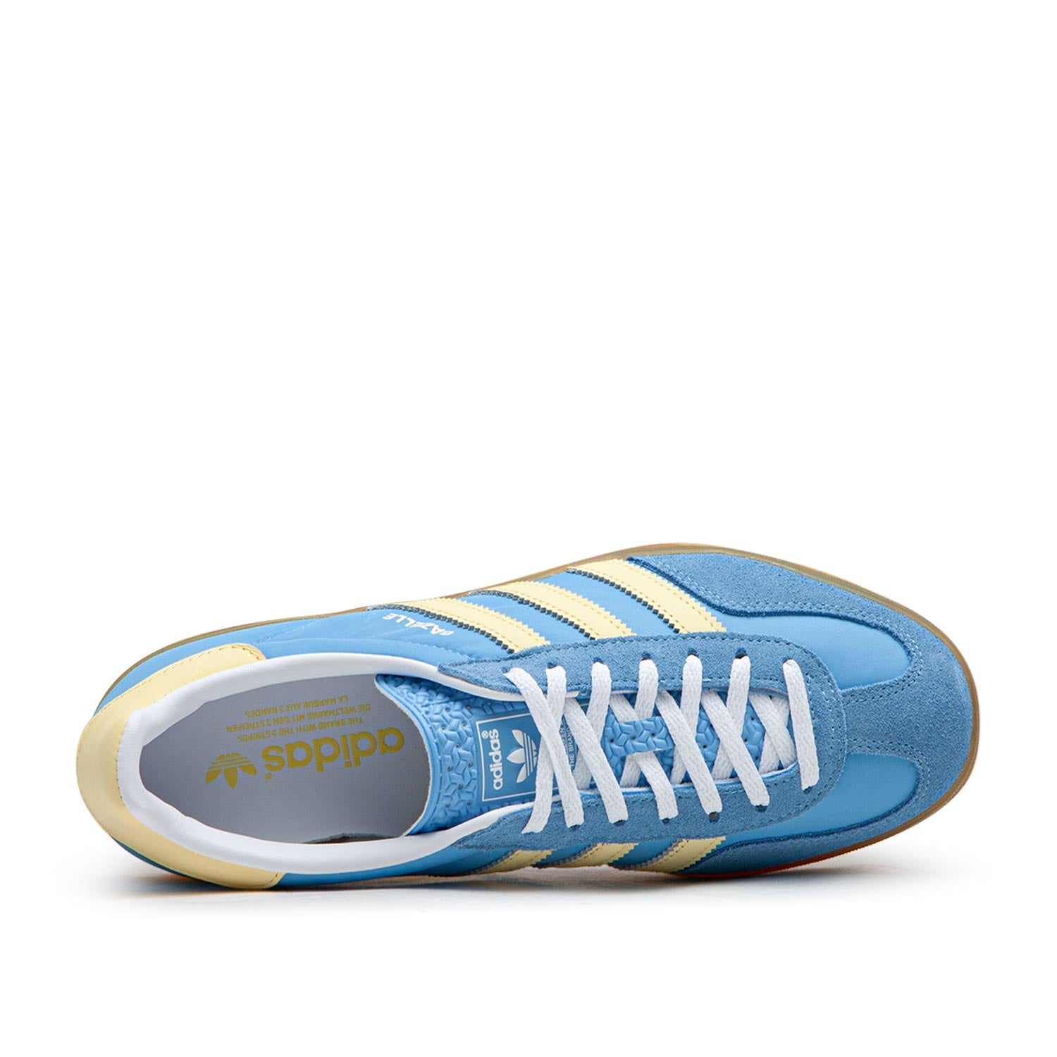 Damen Gazelle Indoor Sneaker (Blau / Gelb)