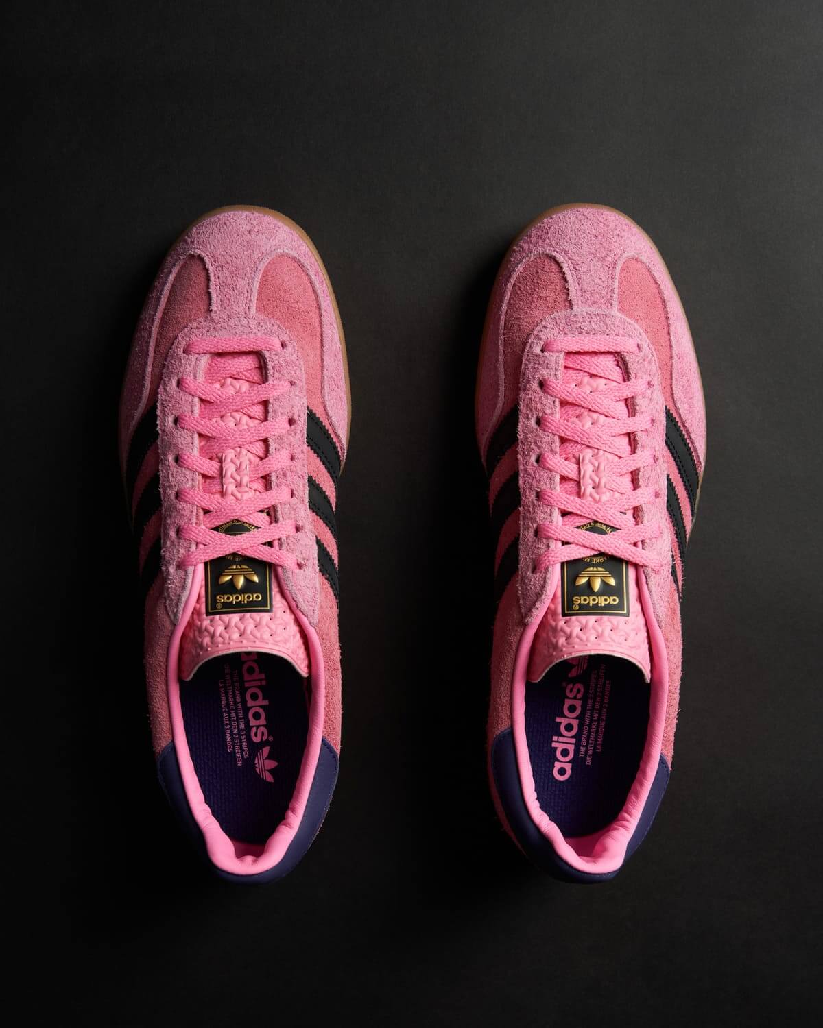 Gazelle Indoor Sneaker für Damen (Pink / Schwarz / Gum)
