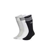 Hohe Socken (Weiß/Grau/Schwarz)