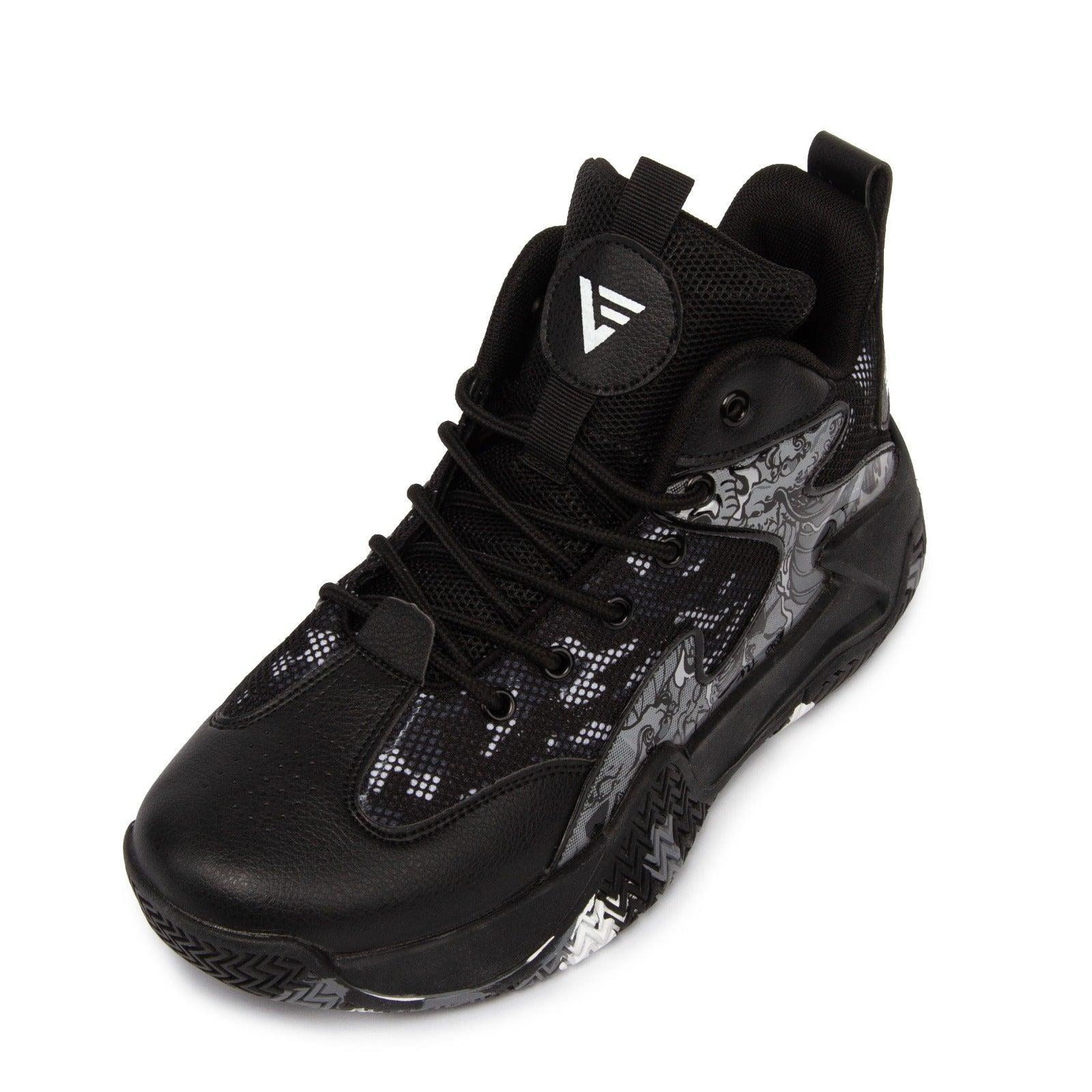 Komplett schwarze Basketball- und Volleyballschuhe - Unisex