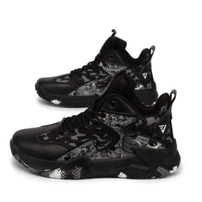 Komplett schwarze Basketball- und Volleyballschuhe - Unisex