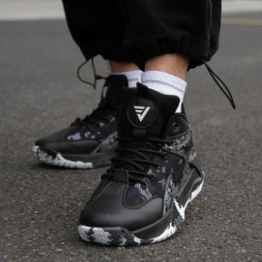 Komplett schwarze Basketball- und Volleyballschuhe - Unisex
