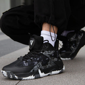 Komplett schwarze Basketball- und Volleyballschuhe - Unisex