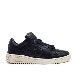 Mono Leder High-Top Sneaker (Schwarz)