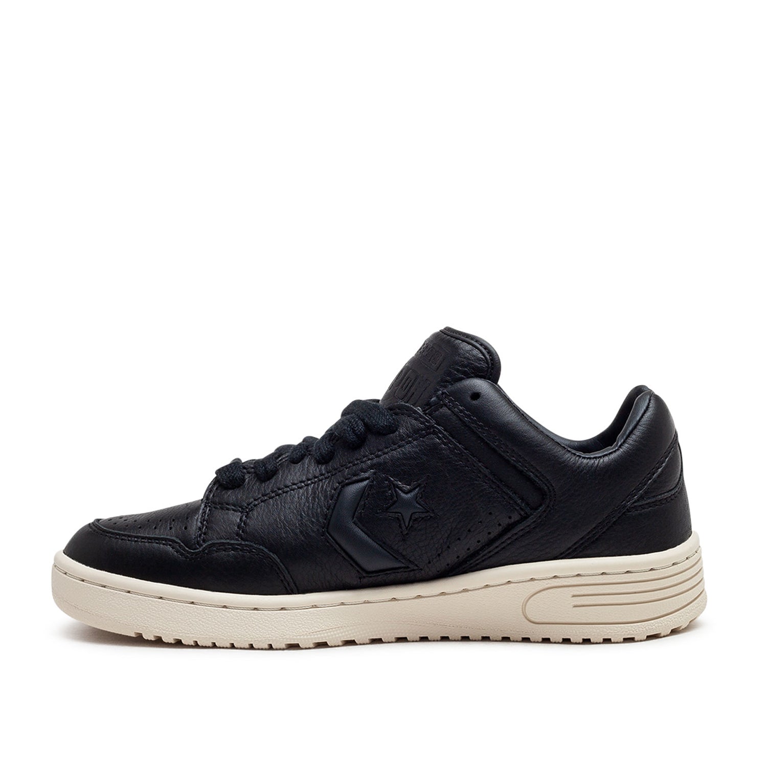 Mono Leder High-Top Sneaker (Schwarz)